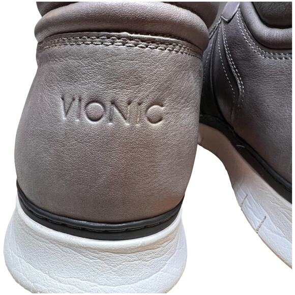 VIONIC Fresh Jamal Men's 13 Charcoal High Top Leather Sneaker Orthotic Shoes - Picture 9 of 11